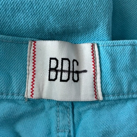 Vibrant Urban Outfitters BDG Women’s High & Wide Jean Retro Turquoise NEW Sz 31 - Picture 5 of 8